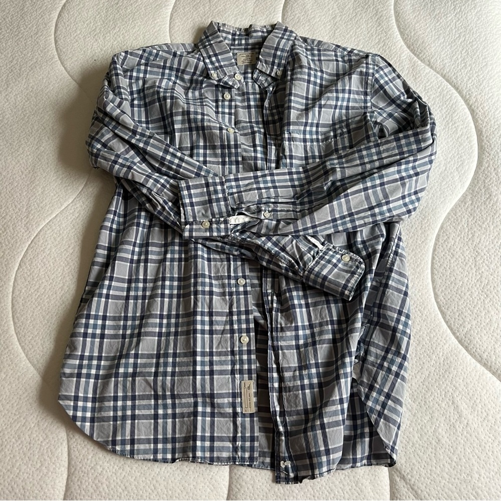 J.Crew casual button down M blue/grey